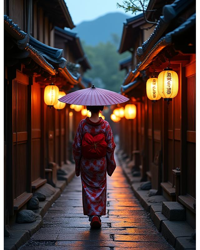 祇園の幻想的な路地